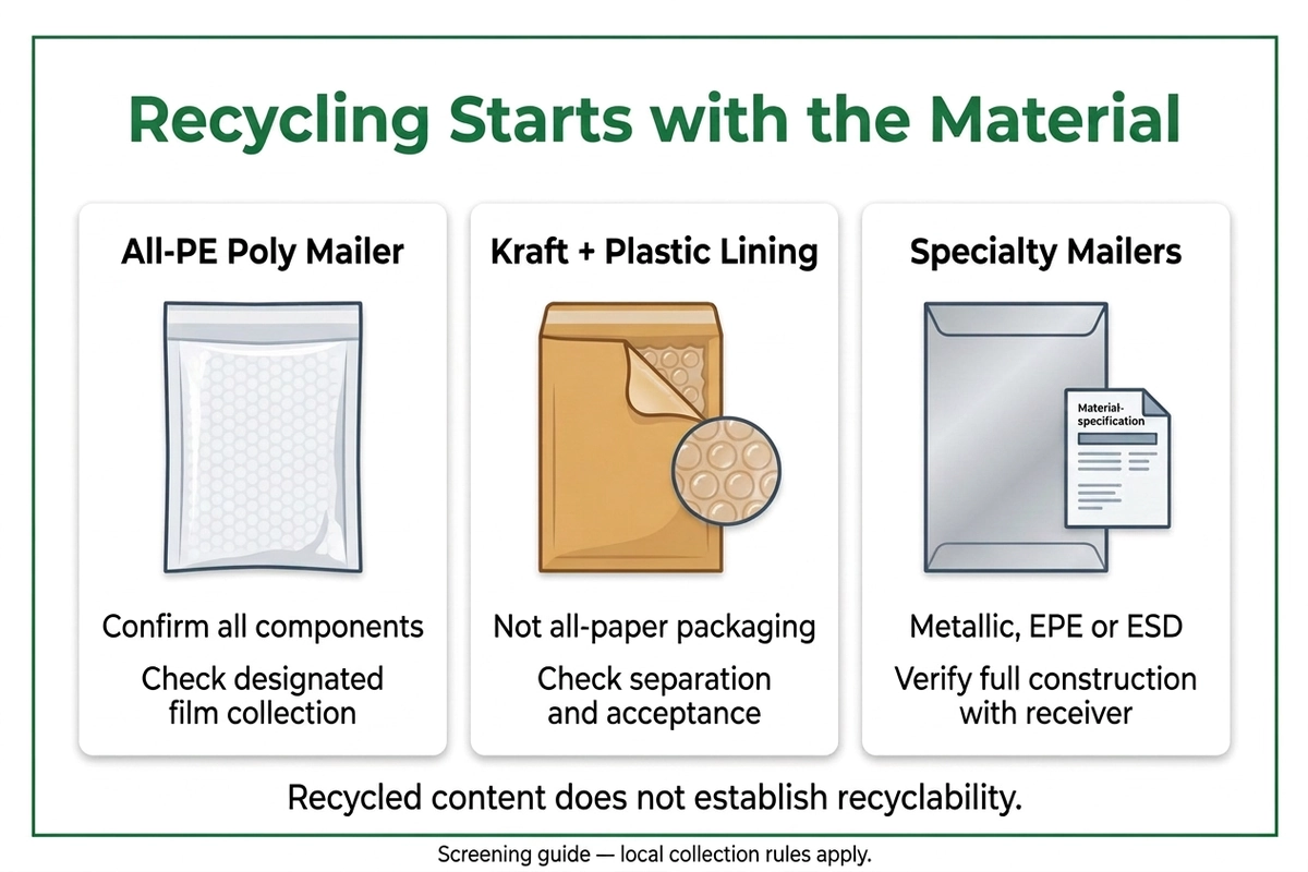 Material checks for poly kraft and specialty mailer recycling.webp